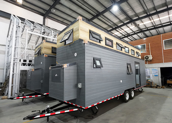 Modern PrefabTiny House On Wheels With Light Steel Structure Integrated Wall Panels
